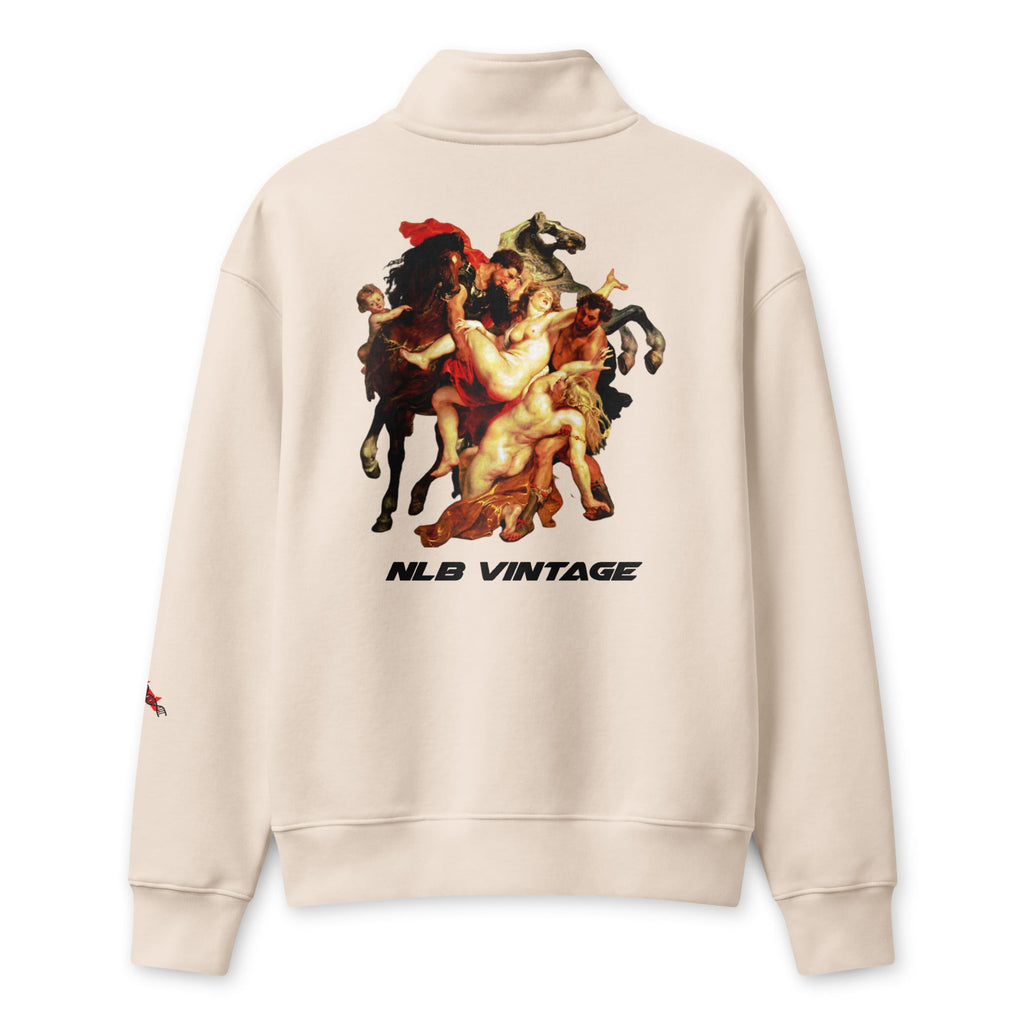 Unisex half-zip pullover by NLB VINTAGE "FRESCOE" NLB VINTAGE