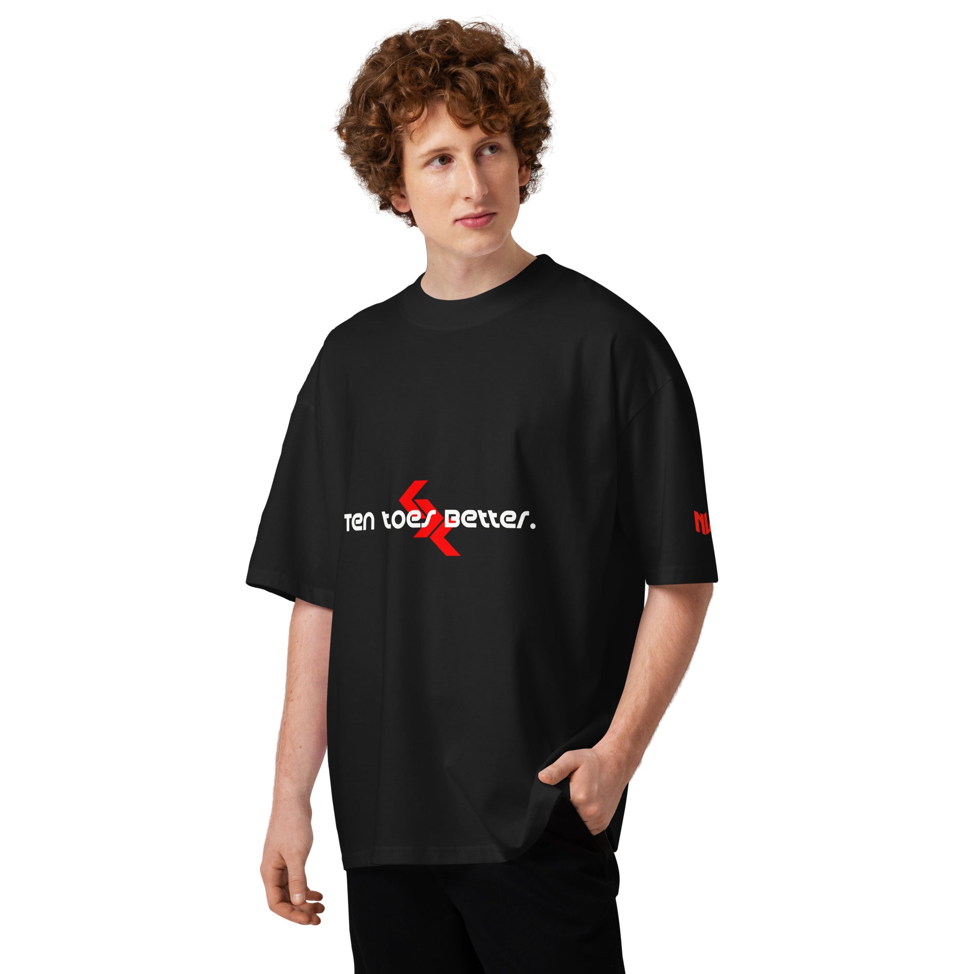 Unisex organic oversized high neck t-shirt by NLB VINTAGE "TTB" NLB VINTAGE