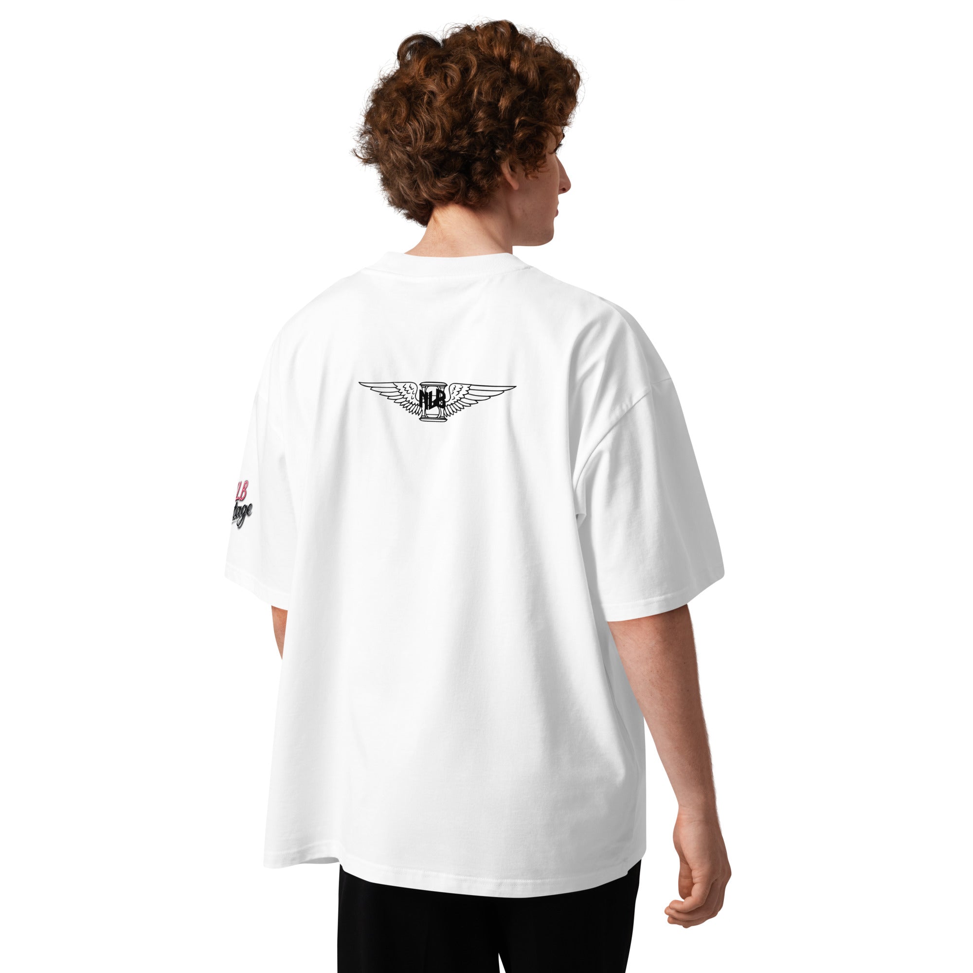 Unisex organic oversized high neck t-shirt by NLB VINTAGE "NOT LOST" NLB VINTAGE