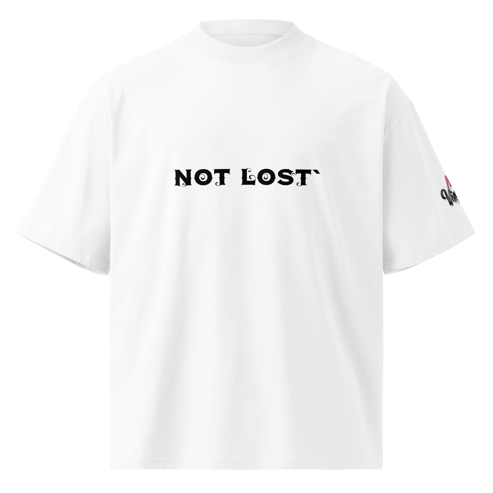 Unisex organic oversized high neck t-shirt by NLB VINTAGE "NOT LOST" NLB VINTAGE