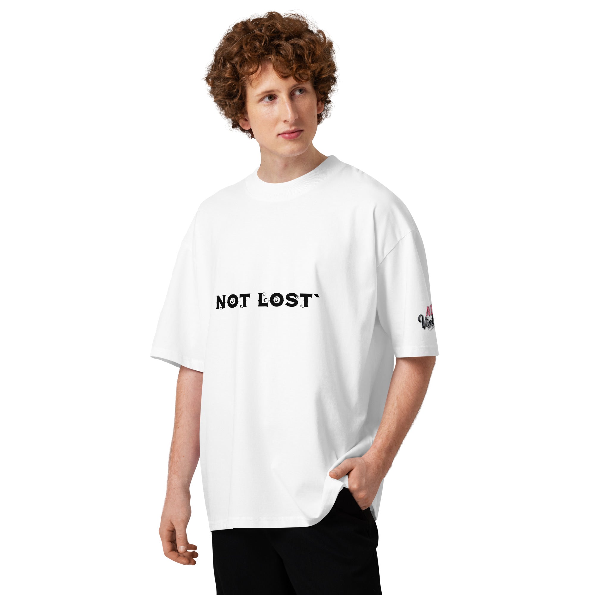 Unisex organic oversized high neck t-shirt by NLB VINTAGE "NOT LOST" NLB VINTAGE