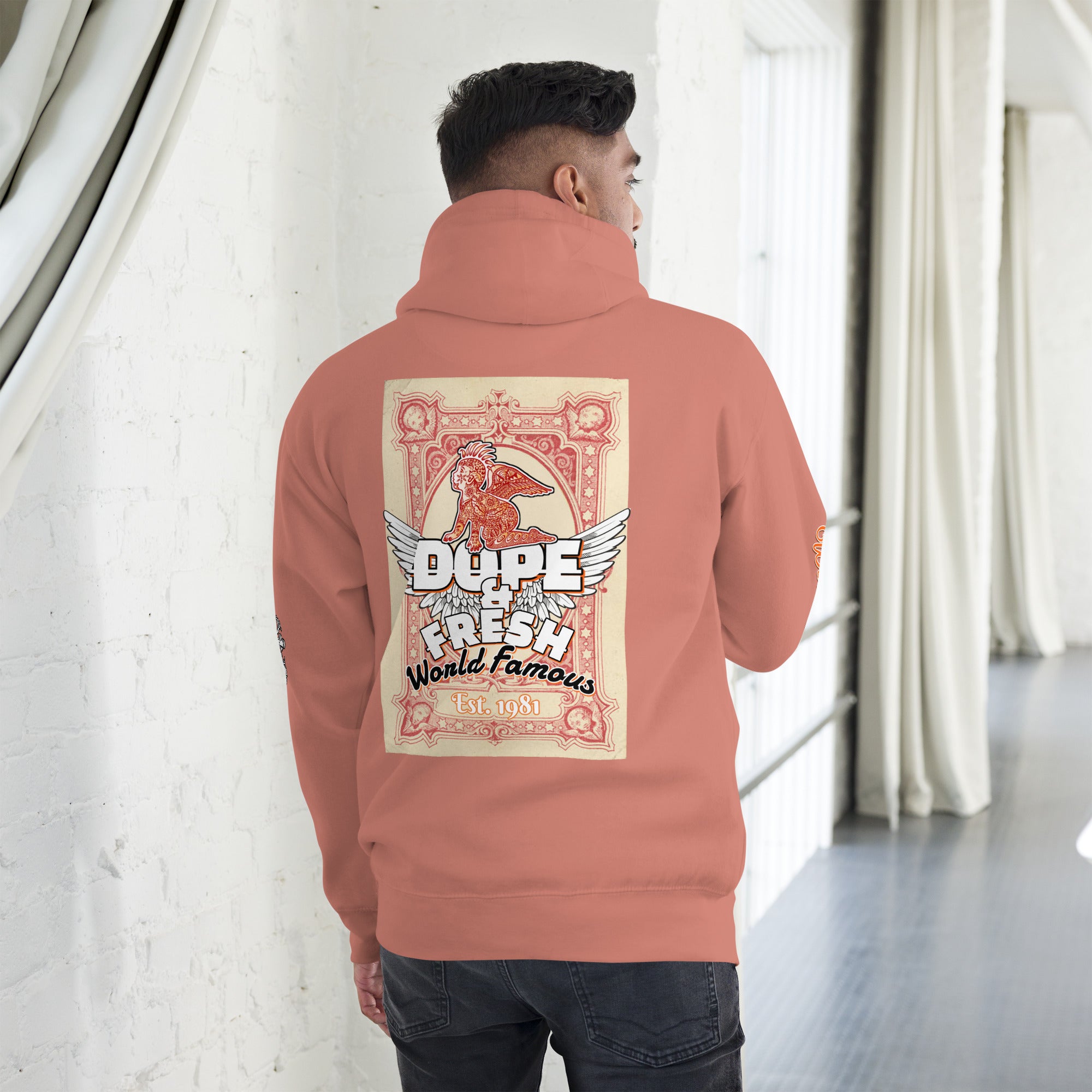 NLB VINTAGE "D&FWF" ×ANGELS× Unisex Hoodie NLB Vintage 