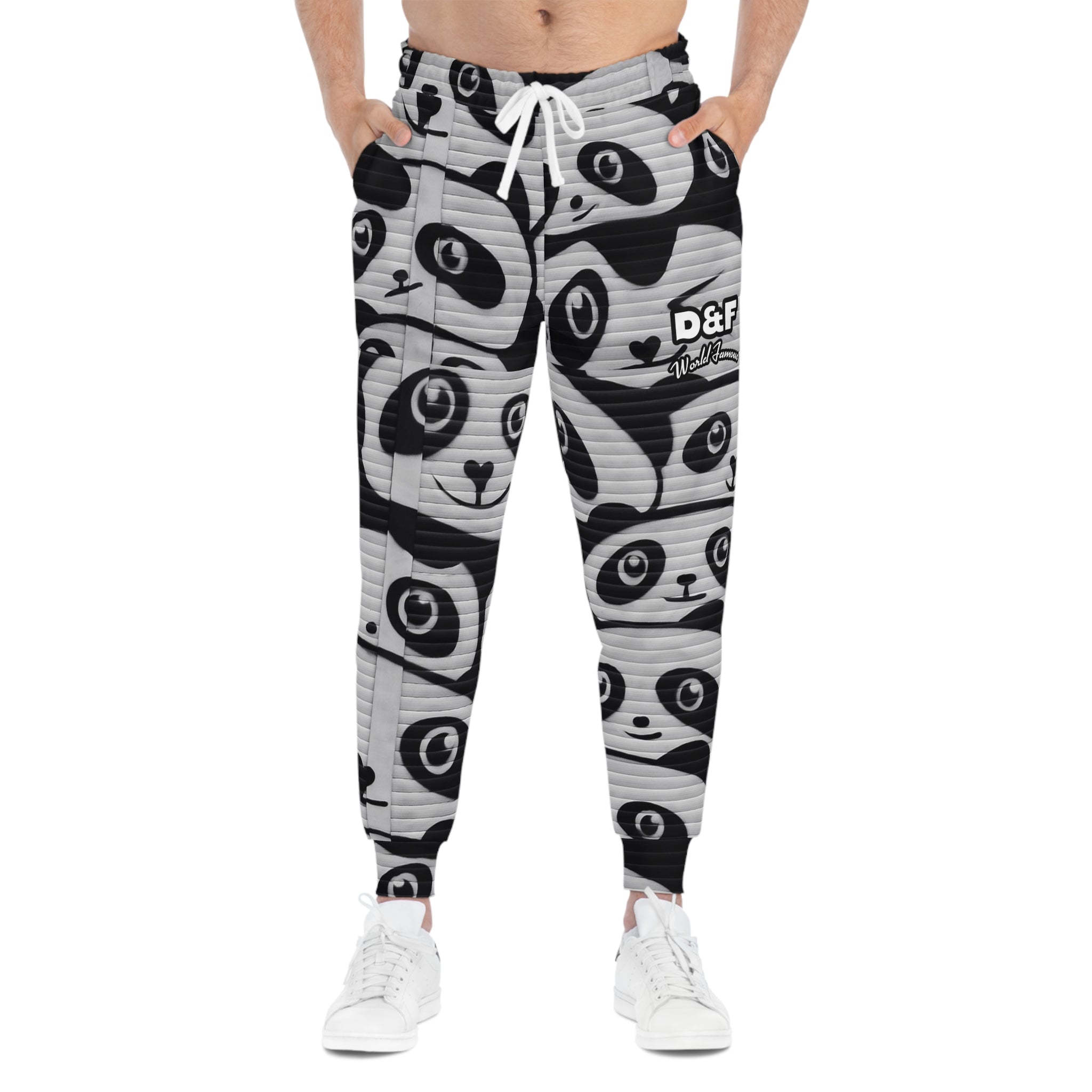 NLB Vintage - Panda Athletic Joggers Printify