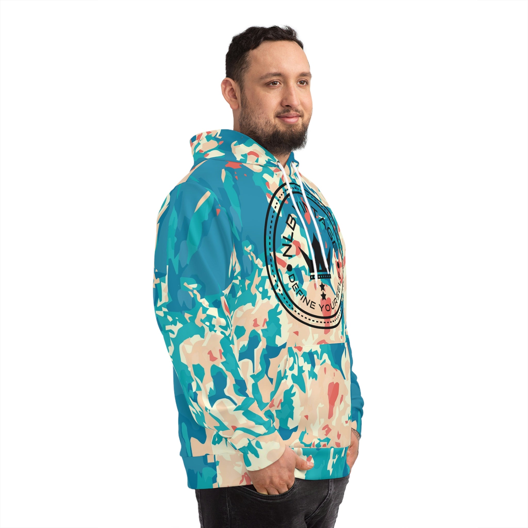 NLB Vintage "Define Yourself" Colorway ×SP23× AOP Fashion Hoodie Printify